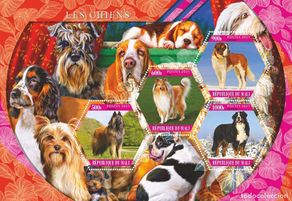Sellos: MALI 2021 SHEET MNH DOGS CHIENS PERROS HUNDEN CANI CAES
